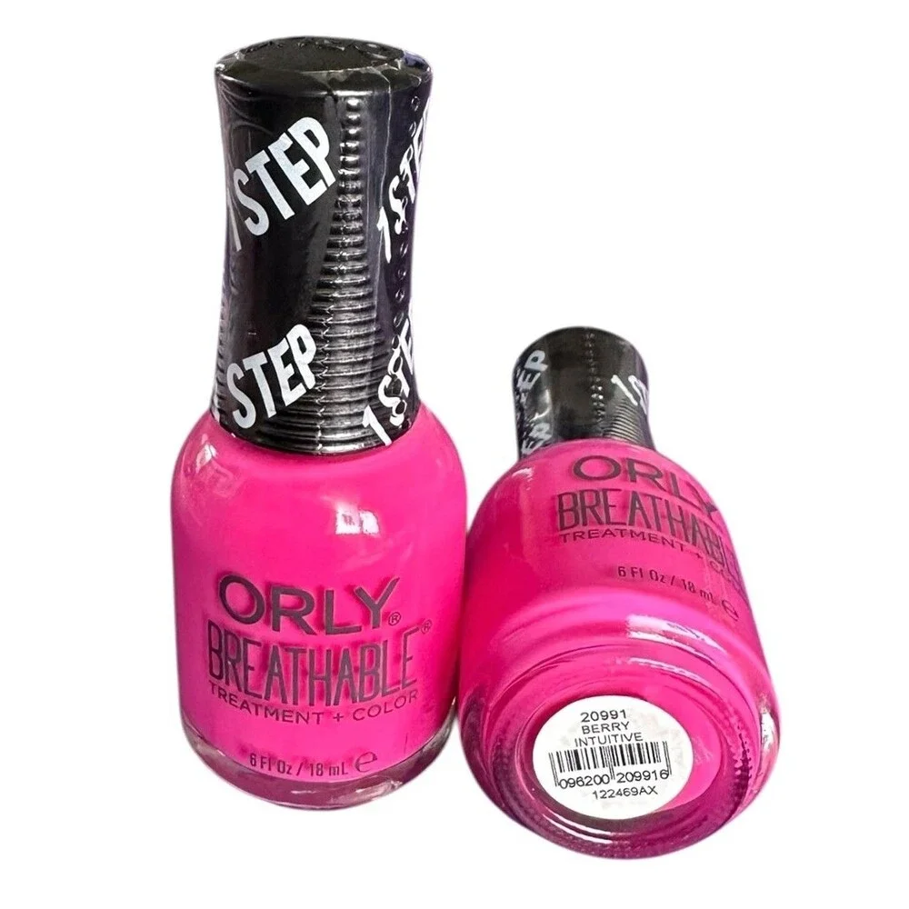 2Pack ORLY Breathable Nail Polish 1 Step Treatment + Color 20991 BERRY INTUITIVE - Picture 3 of 6